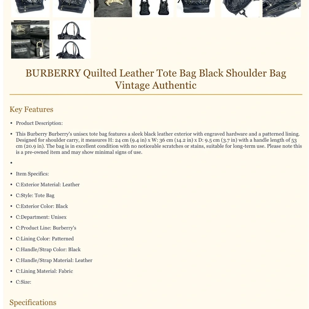 Burberry Black Quilted Satchel - Picture 11 of 11